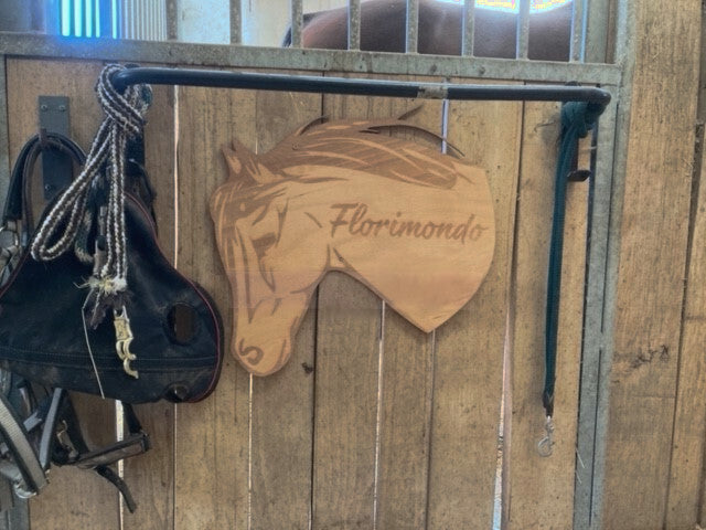 Namensschild für Pferdebox