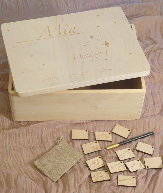 Erinnerungsbox Geburt - Sternenbild