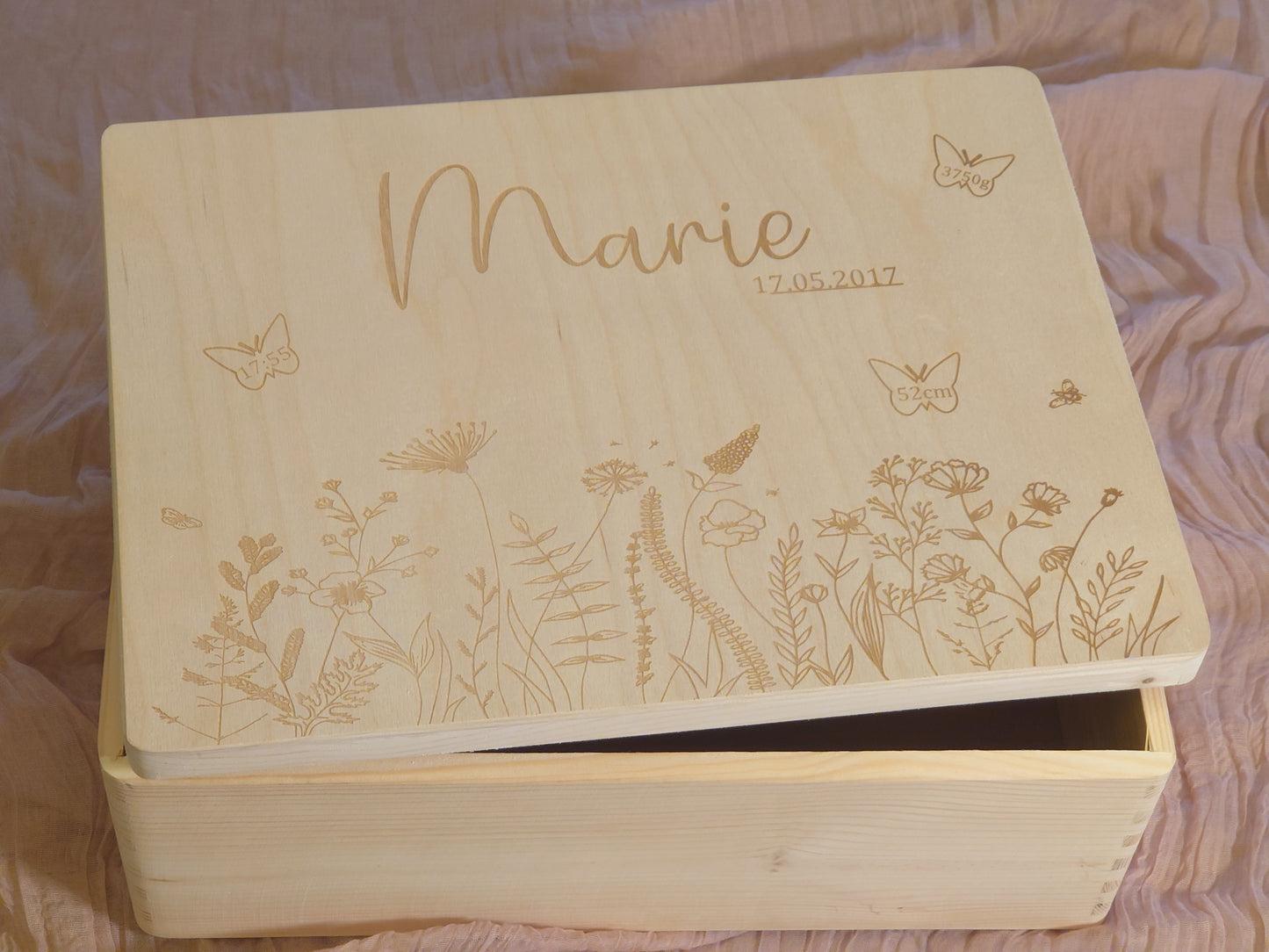 Erinnerungbox Geburt - Blumenwiese