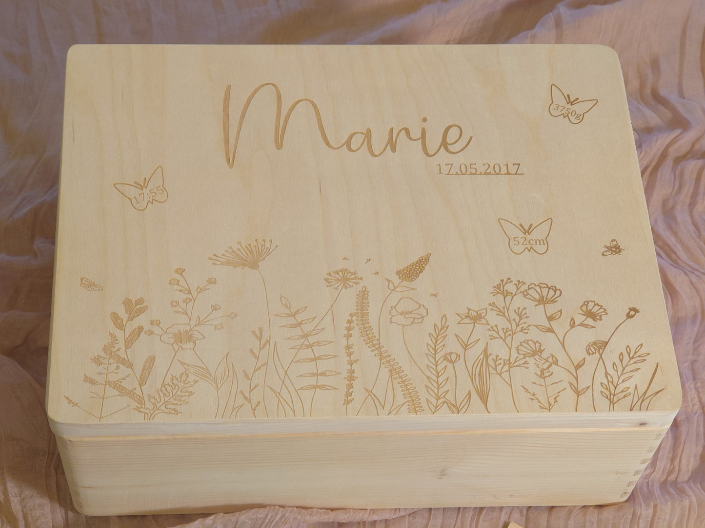 Erinnerungbox Geburt - Blumenwiese