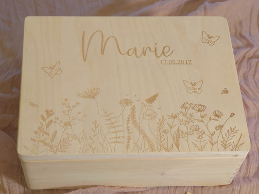 Erinnerungbox Geburt - Blumenwiese