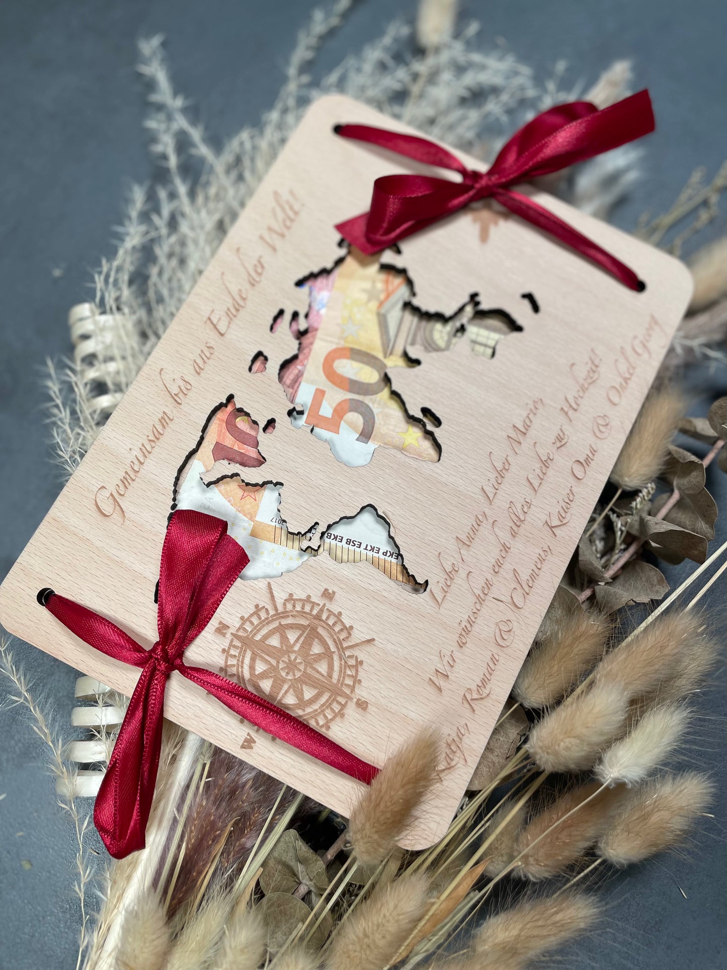 Geldgeschenk "Weltkarte"