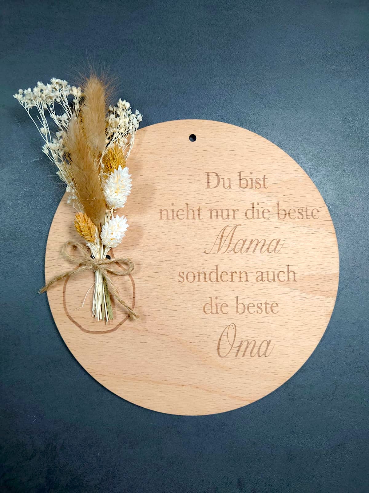 Mama/Oma - Schild mit Trockenblumen