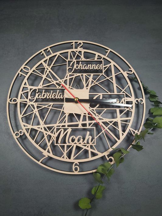 Uhr HolzKind-Edition mit Ziffern