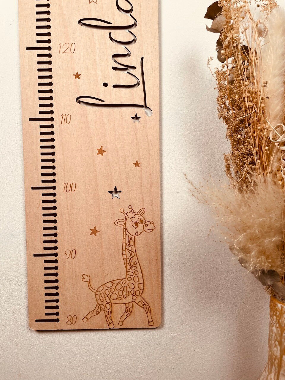 Personalisierte Messlatte - Giraffe